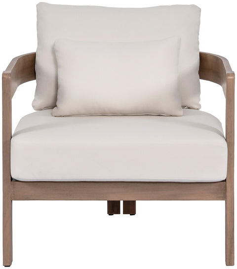 Camden Cream Water Resistant Fabric Upholstered Outdoor Patio Chair, 1 Piece