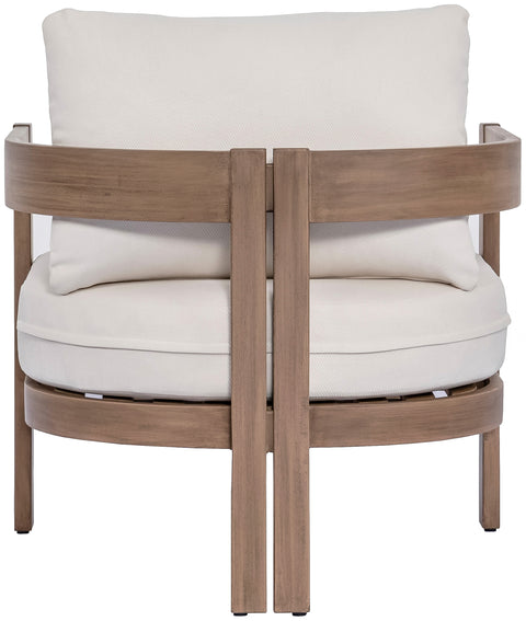 Camden Cream Water Resistant Fabric Upholstered Outdoor Patio Chair, 1 Piece