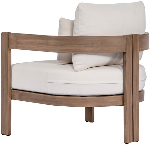 Camden Cream Water Resistant Fabric Upholstered Outdoor Patio Chair, 1 Piece