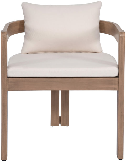 Camden Cream Water Resistant Fabric Upholstered Outdoor Patio Dining Chair, 1 Piece