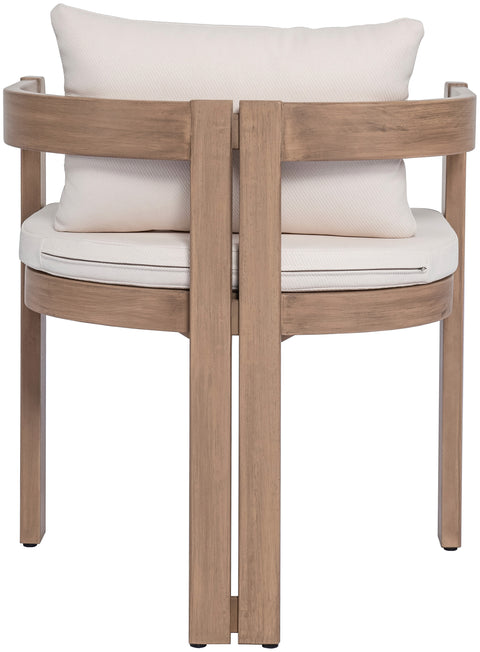 Camden Cream Water Resistant Fabric Upholstered Outdoor Patio Dining Chair, 1 Piece