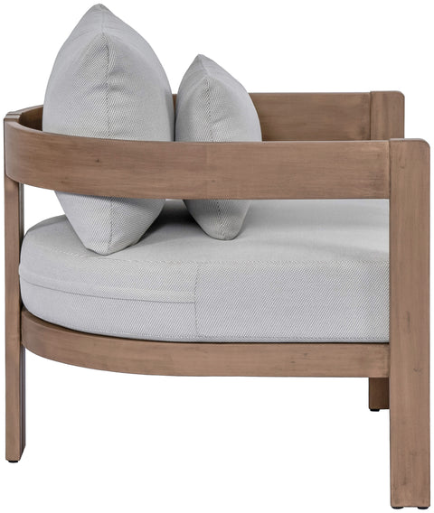 Camden Grey Water Resistant Fabric Upholstered Outdoor Patio Chair, 1 Piece