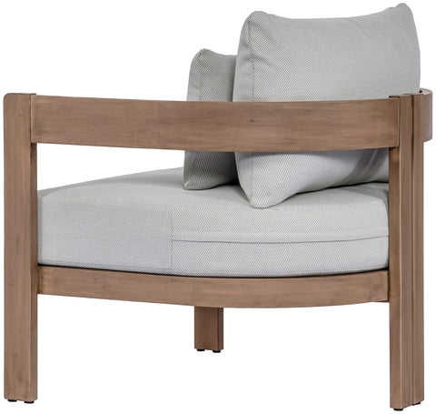 Camden Grey Water Resistant Fabric Upholstered Outdoor Patio Chair, 1 Piece