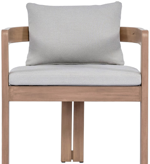 Camden Grey Water Resistant Fabric Upholstered Outdoor Patio Dining Chair, 1 Piece