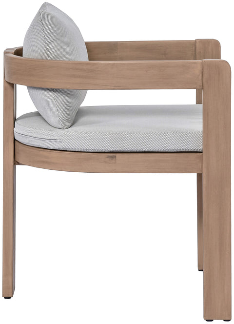 Camden Grey Water Resistant Fabric Upholstered Outdoor Patio Dining Chair, 1 Piece