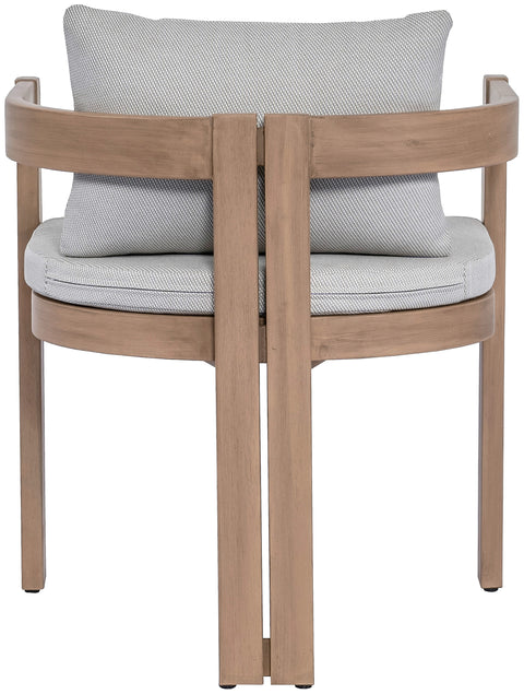 Camden Grey Water Resistant Fabric Upholstered Outdoor Patio Dining Chair, 1 Piece