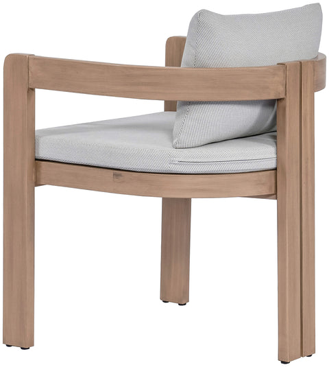 Camden Grey Water Resistant Fabric Upholstered Outdoor Patio Dining Chair, 1 Piece