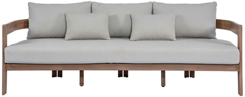 Camden 86.75" Grey Water Resistant Fabric Upholstered Outdoor Patio Sofa, 1 Piece