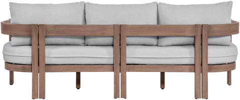 Camden 86.75" Grey Water Resistant Fabric Upholstered Outdoor Patio Sofa, 1 Piece
