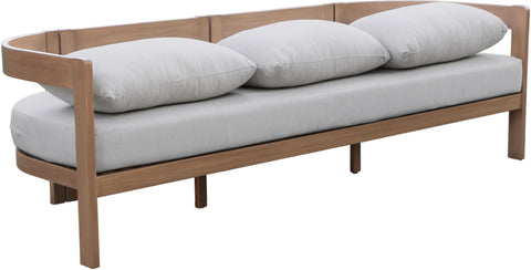Camden 86.75" Grey Water Resistant Fabric Upholstered Outdoor Patio Sofa, 1 Piece