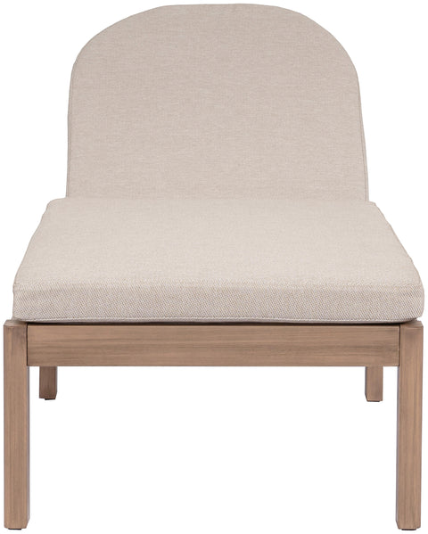 Camden Beige Water Resistant Fabric Upholstered Outdoor Patio Lounge Chair, 1 Piece