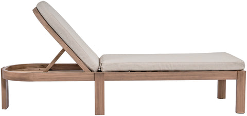 Camden Beige Water Resistant Fabric Upholstered Outdoor Patio Lounge Chair, 1 Piece