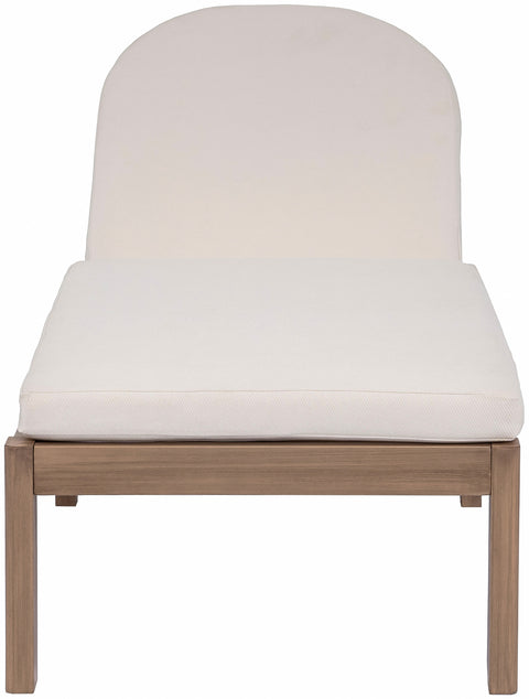 Camden Cream Water Resistant Fabric Upholstered Outdoor Patio Lounge Chair, 1 Piece