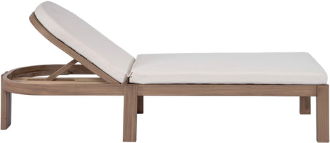 Camden Cream Water Resistant Fabric Upholstered Outdoor Patio Lounge Chair, 1 Piece