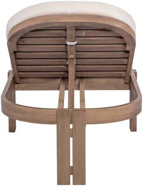 Camden Cream Water Resistant Fabric Upholstered Outdoor Patio Lounge Chair, 1 Piece