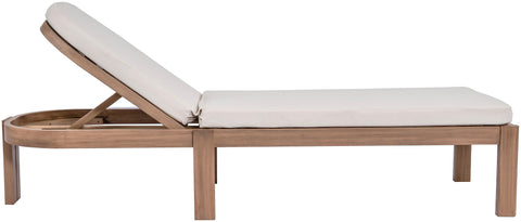 Camden Cream Water Resistant Fabric Upholstered Outdoor Patio Lounge Chair, 1 Piece