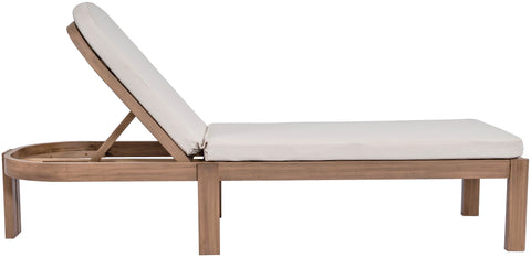Camden Cream Water Resistant Fabric Upholstered Outdoor Patio Lounge Chair, 1 Piece