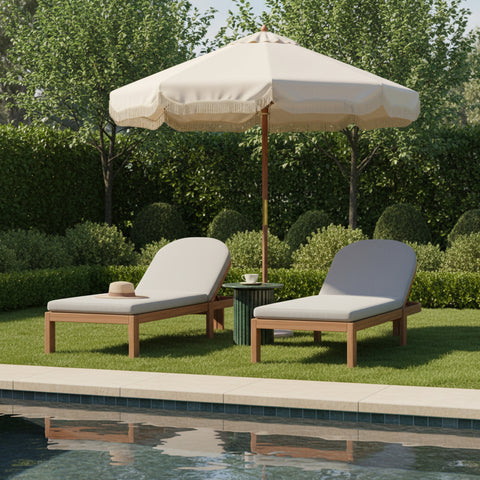 Camden Grey Water Resistant Fabric Upholstered Outdoor Patio Lounge Chair, 1 Piece