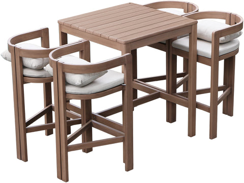 Camden Natural Acacia Wood Outdoor Patio Square Bar Table, 1 Piece