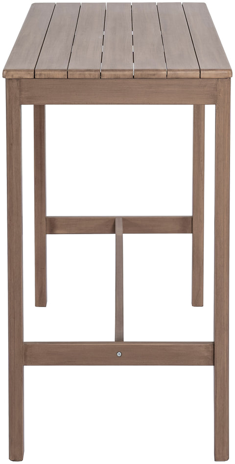 Camden Natural Acacia Wood Outdoor Patio Rectangle Bar Table, 1 Piece