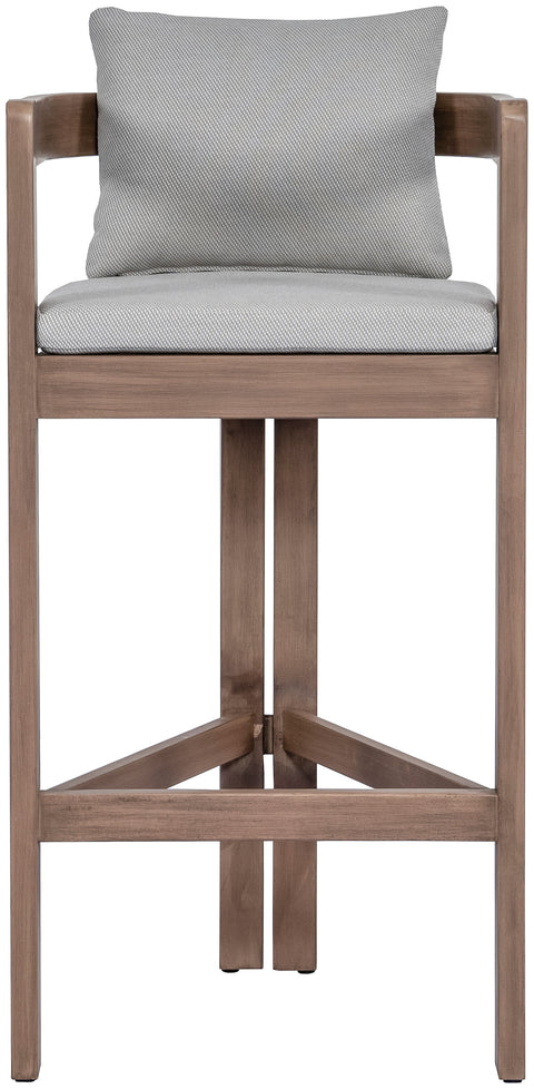Camden Grey Water Resistant Fabric Upholstered Outdoor Patio Bar Stool, 1 Piece