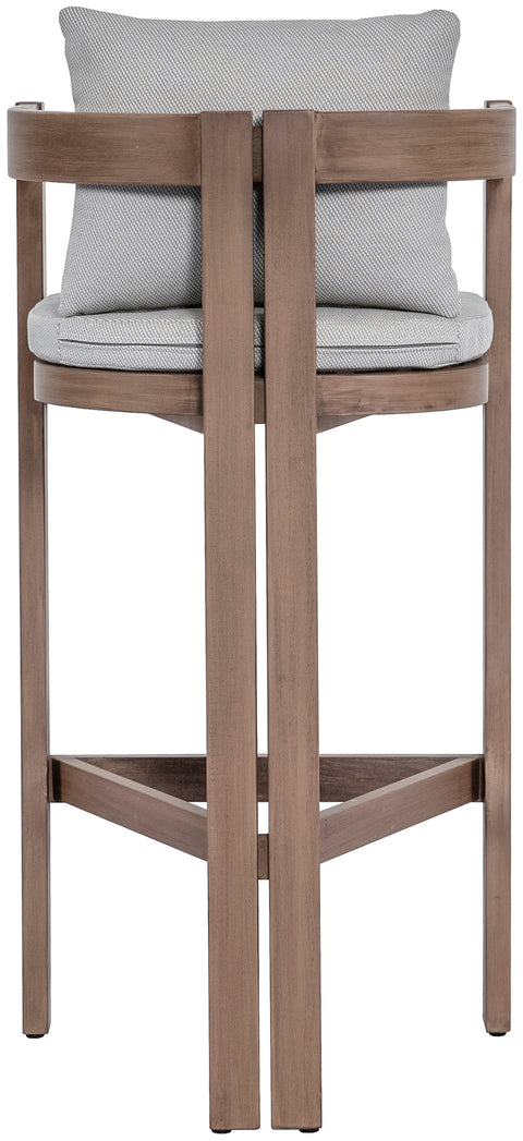 Camden Grey Water Resistant Fabric Upholstered Outdoor Patio Bar Stool, 1 Piece