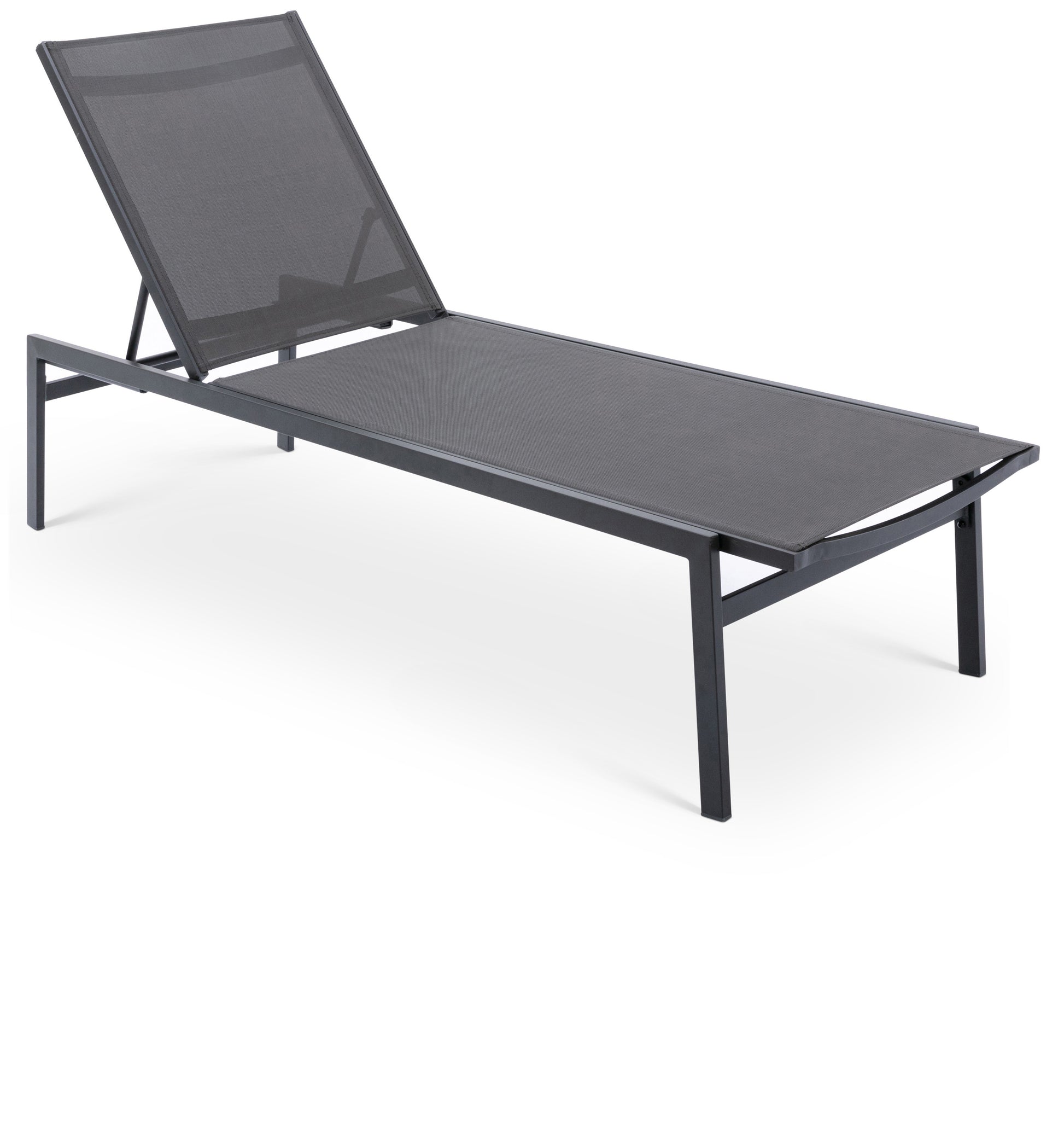 Outdoor Patio Aluminum Mesh Chaise Lounge Chair