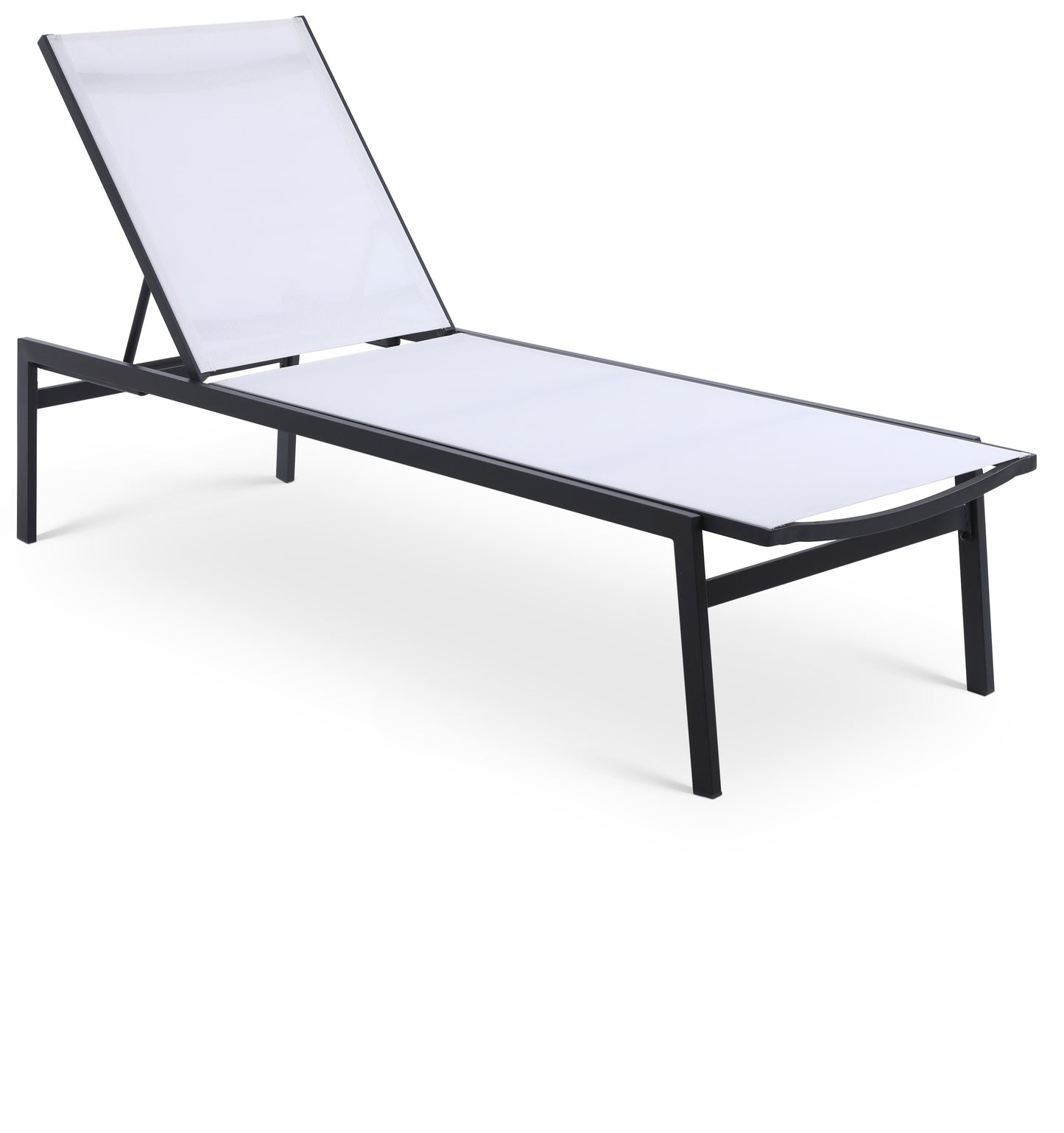 outdoor patio aluminum mesh chaise lounge chair