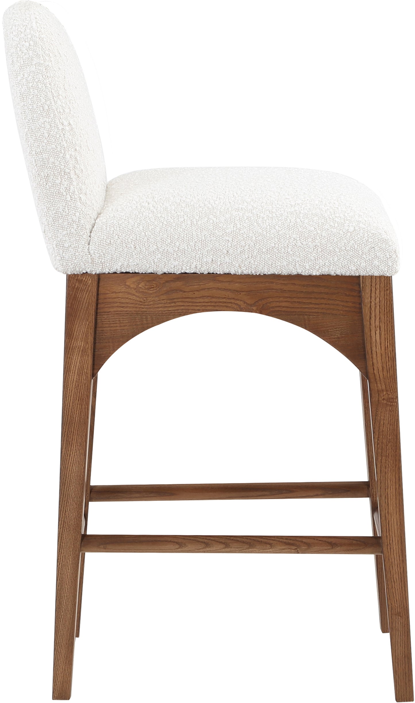 brielle cream boucle fabric stool c