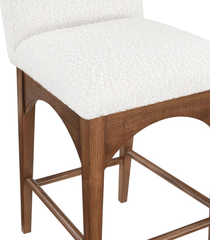 Brielle Cream Boucle Fabric Stool C