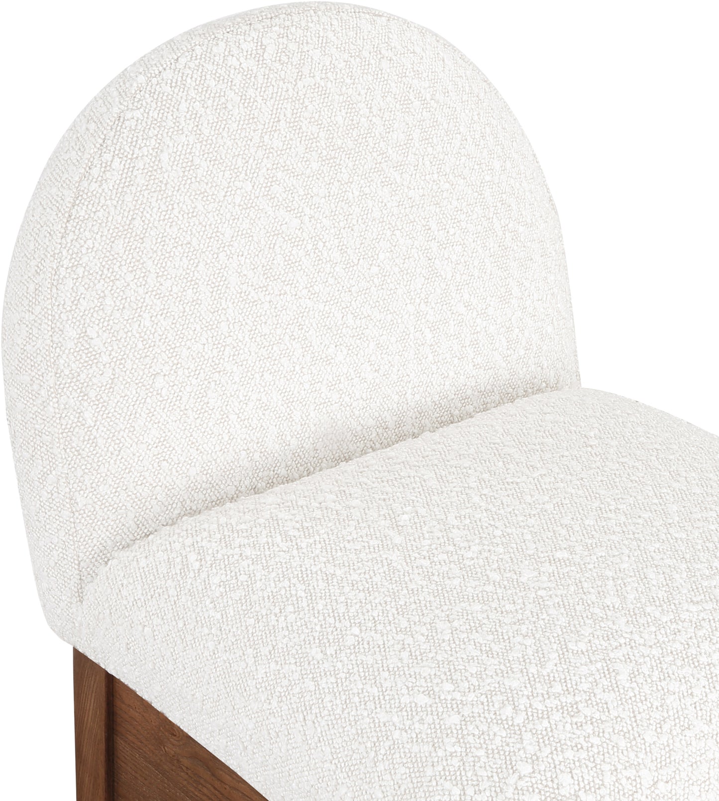 brielle cream boucle fabric stool c