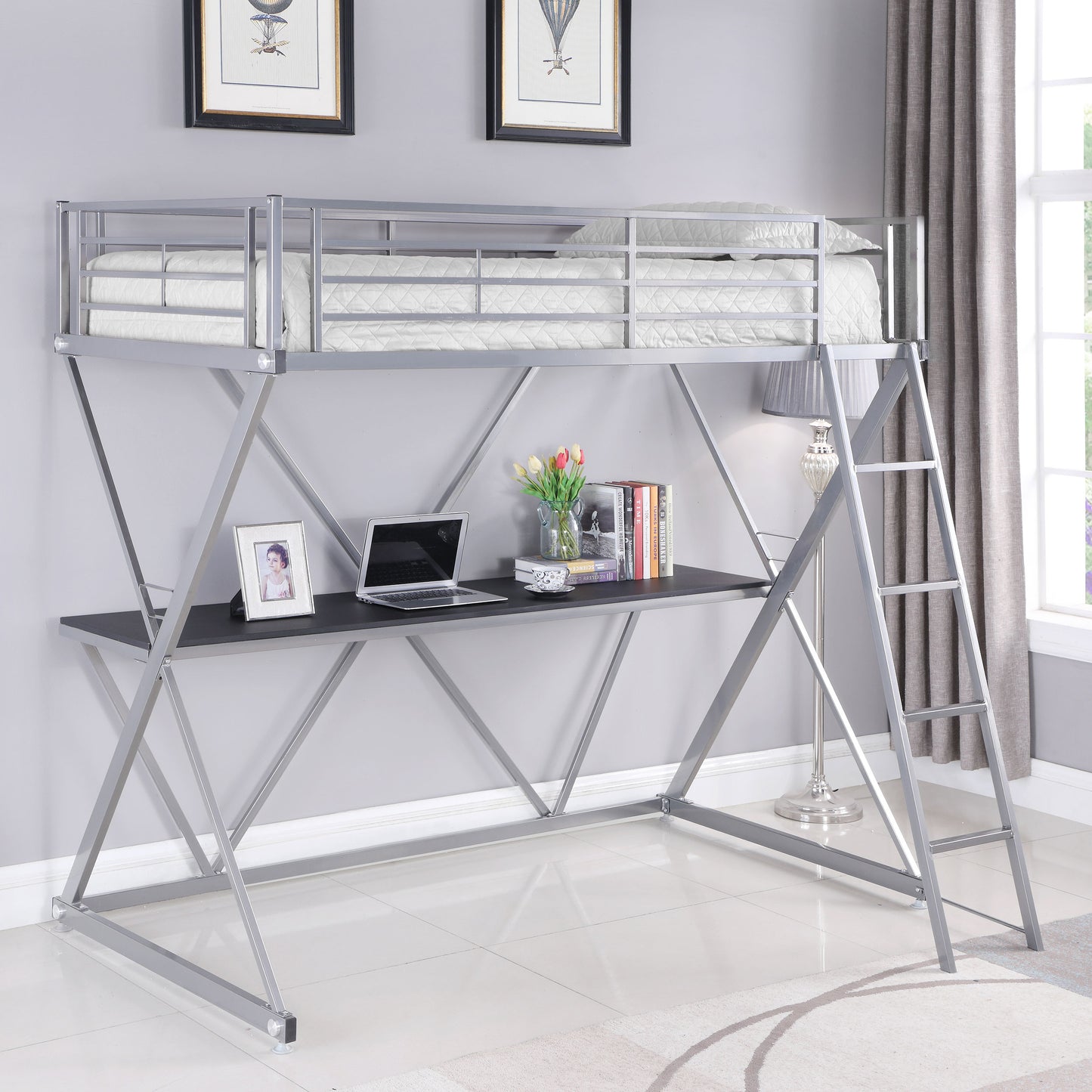 twin workstation loft bed