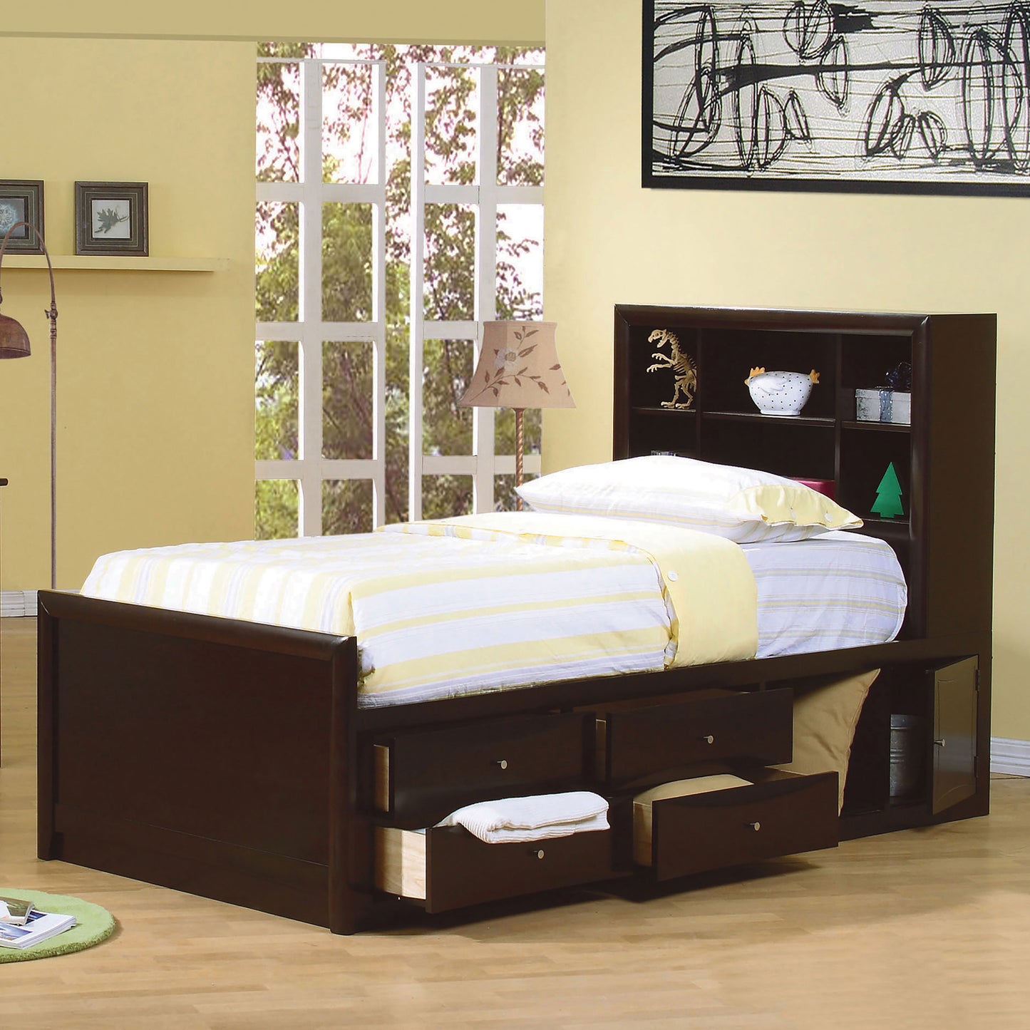 twin storage bed