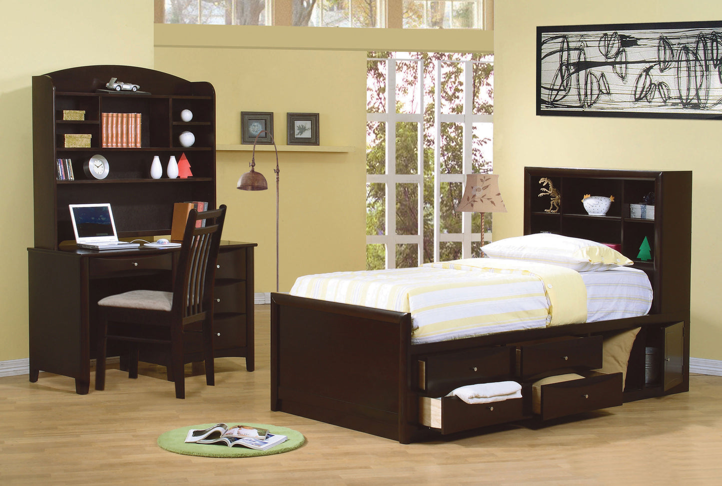 twin storage bed