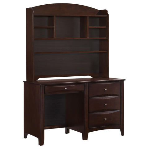 Marcell Desk Hutch with Shelves Cappuccino