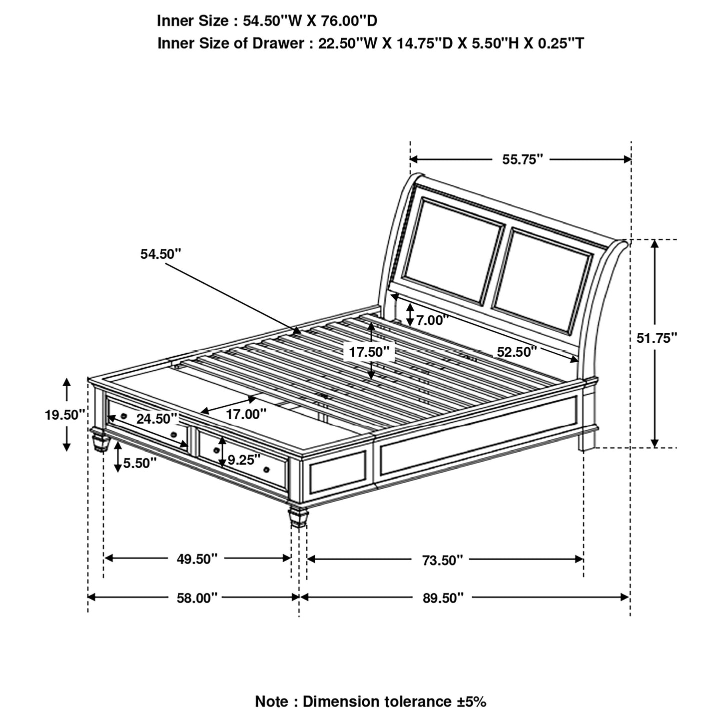 full storage bed