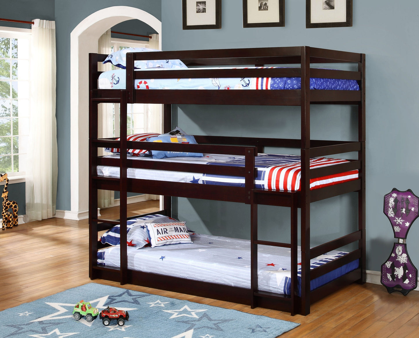 twin / twin / twin triple bunk bed