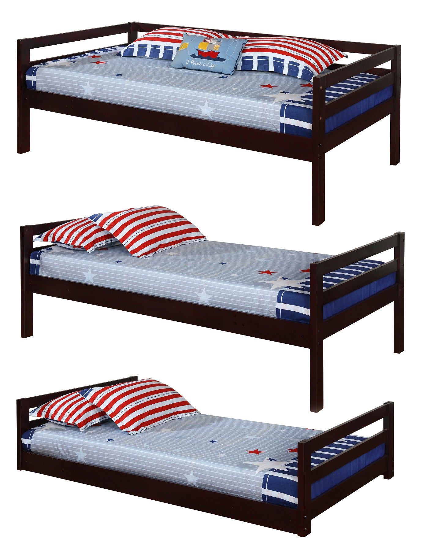 twin / twin / twin triple bunk bed