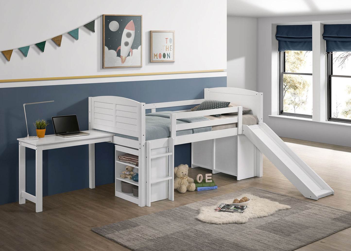 twin workstation loft bed