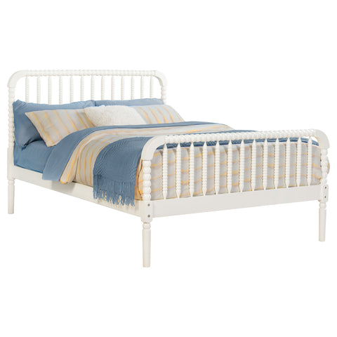 Dacki Wood Full Open Frame Bed White
