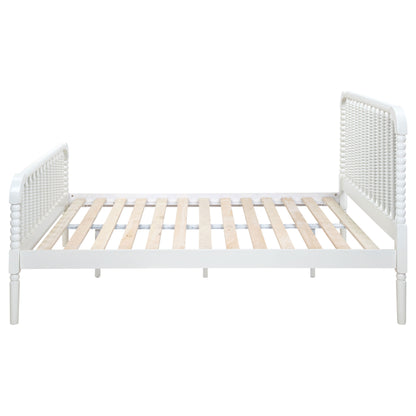 Dacki Wood Full Open Frame Bed White