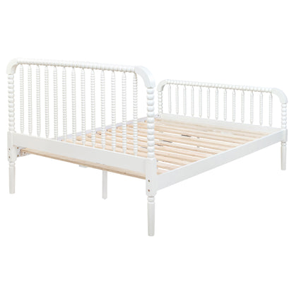 Dacki Wood Full Open Frame Bed White