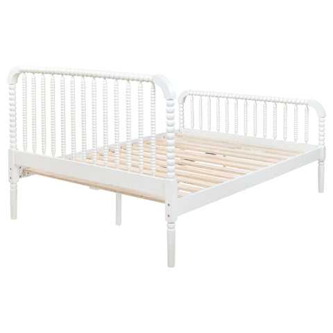 Dacki Wood Full Open Frame Bed White