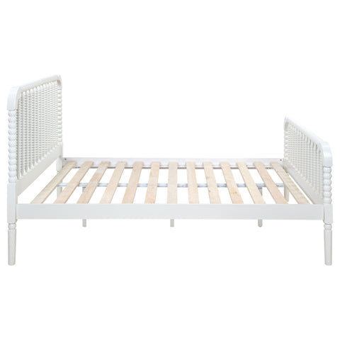Dacki Wood Full Open Frame Bed White