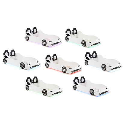 Watson Wood Twin LED Car Bed White