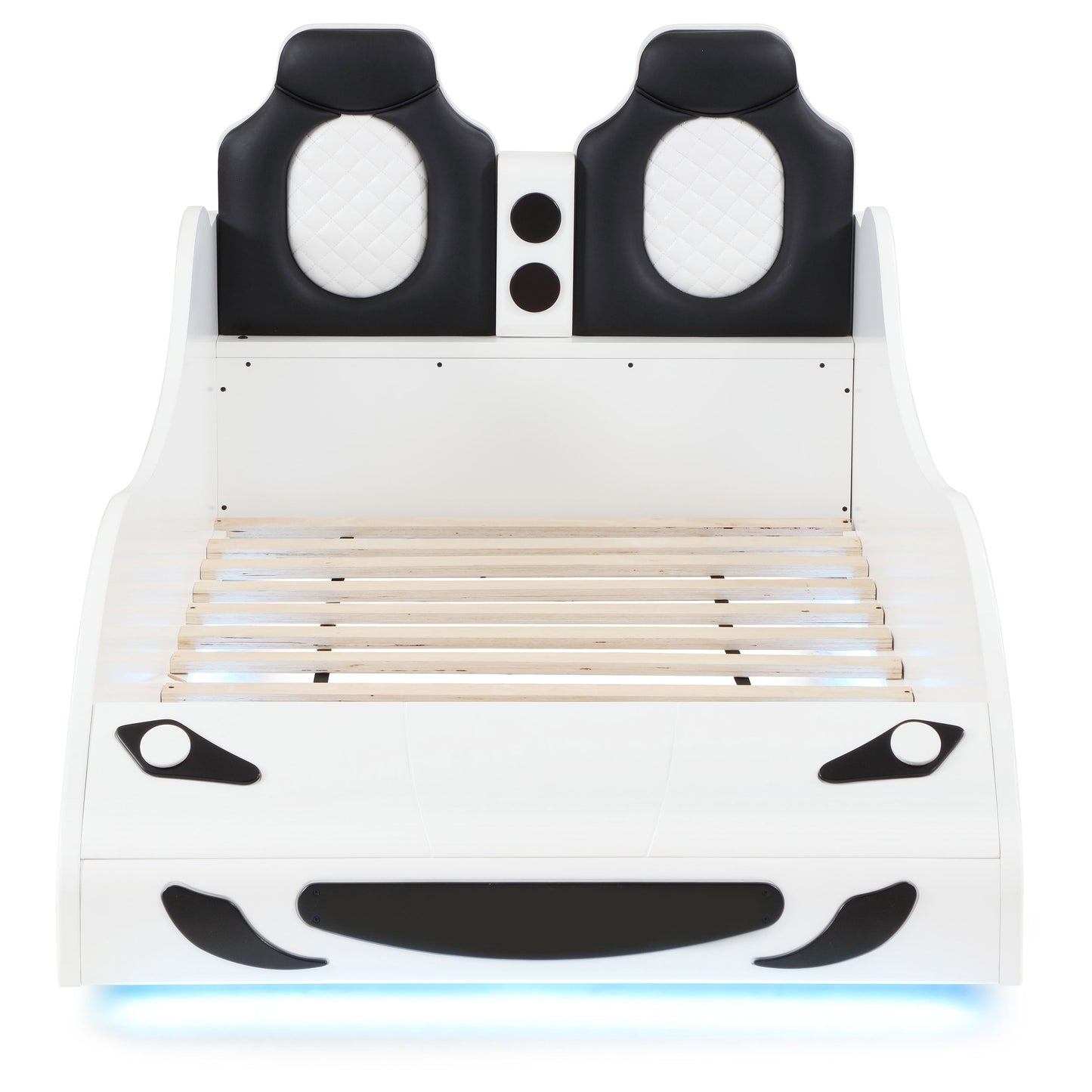 watson wood twin led car bed white