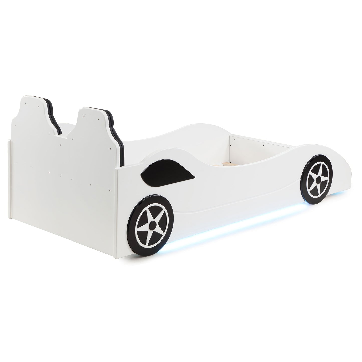 watson wood twin led car bed white