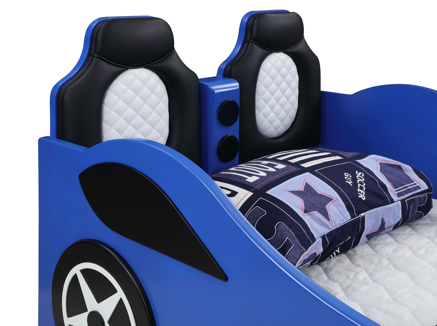 watson wood twin led car bed blue