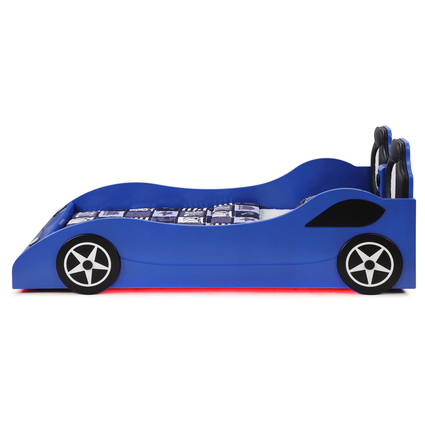 watson wood twin led car bed blue