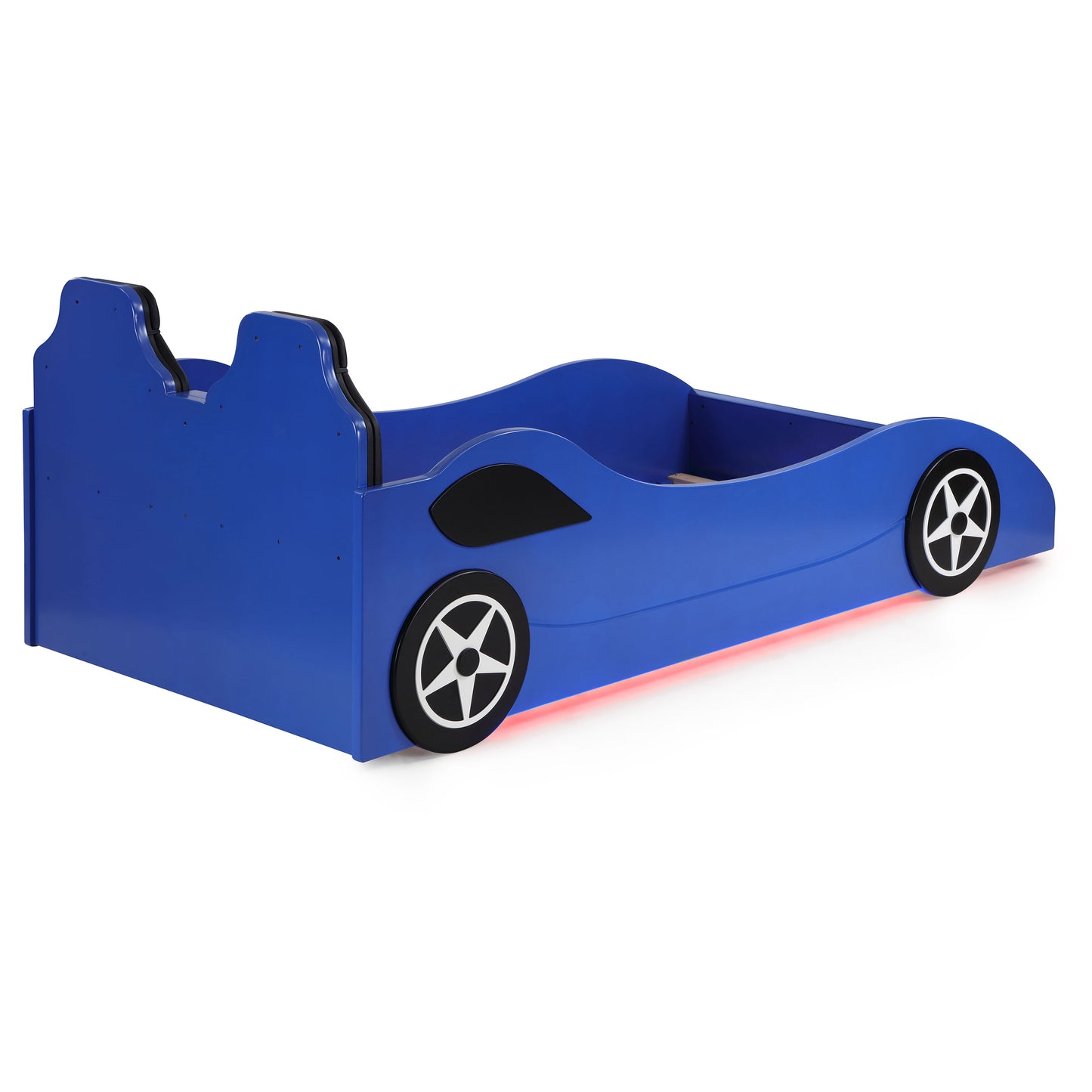 watson wood twin led car bed blue